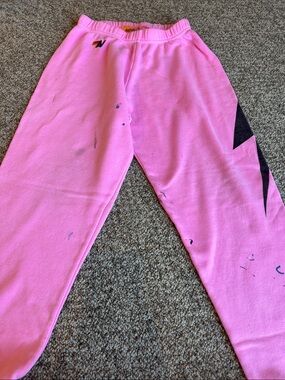 Pink Kids Sweatpants with stains